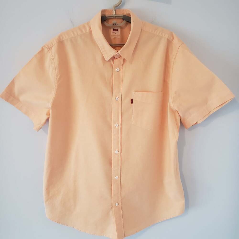 Levis Shirt Mens XLarge Peach Button Up